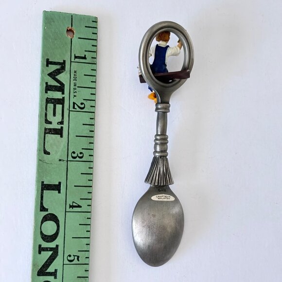Franklin Mint Country Store Pewter Spoon DUTCH BOY Vintage Figurine - Picture 5 of 5
